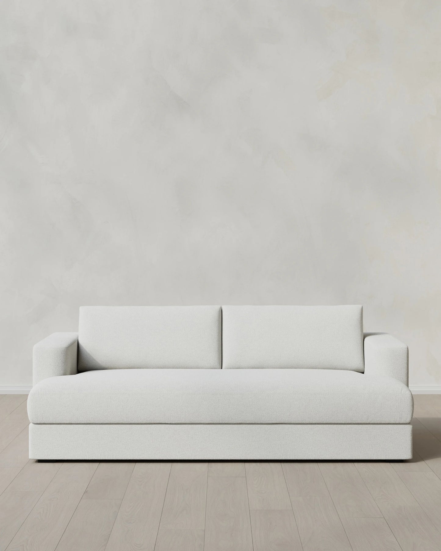 Sierra Curved Arm Sleeper Sofa in Performance Basketweave - One Size / Flax