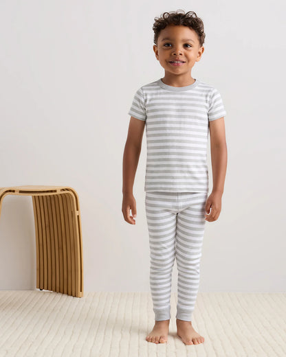 100% Organic Cotton Short Sleeve and Pant Pajama Set - 2T / Planets