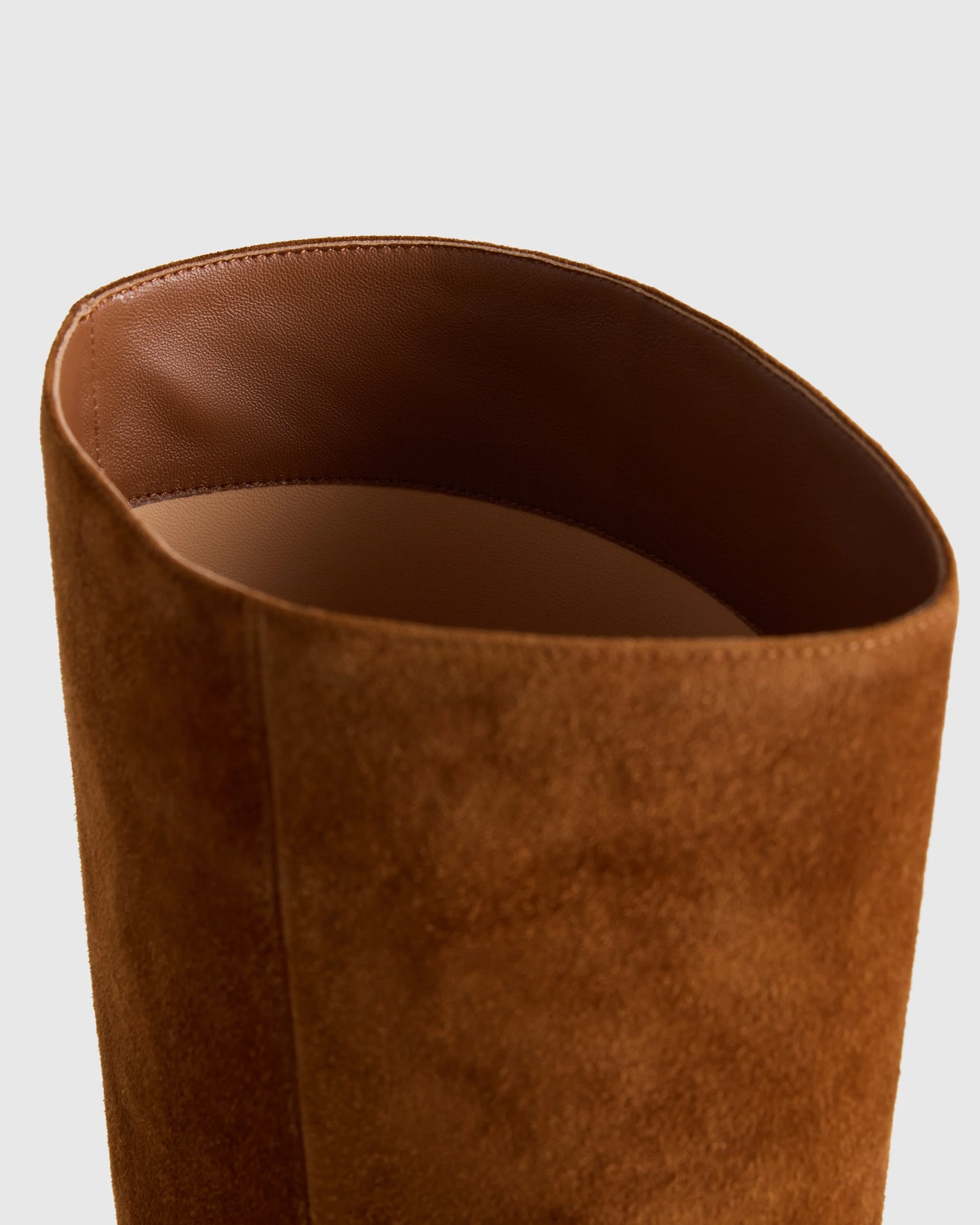 Italian Suede Block Heel Boots - 5 / Espresso Brown
