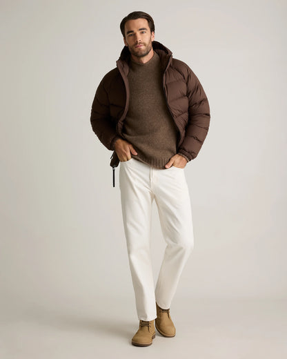 Responsible Down Puffer Jacket with Hood - S / Hot Fudge