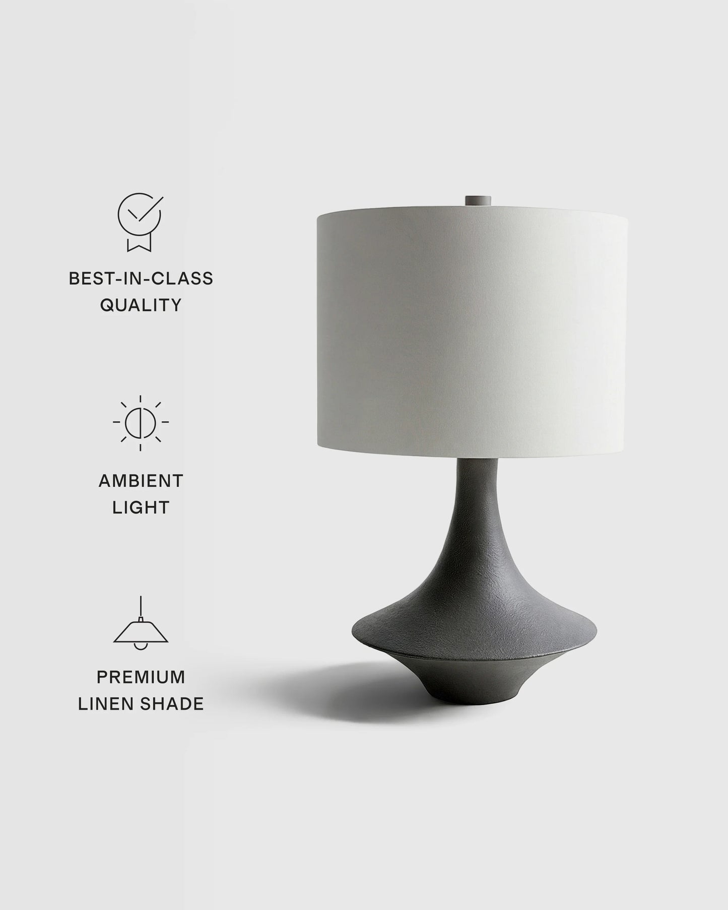 Sculptural Resin Table Lamp - One Size / Speckled White
