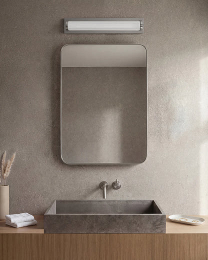 Ribbed Steel LED Vanity Sconce - 22" / Brass