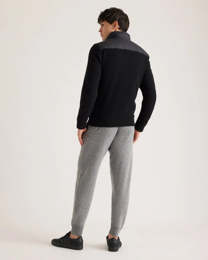 Mixed Media Down and Cashmere Jacket - S / Black