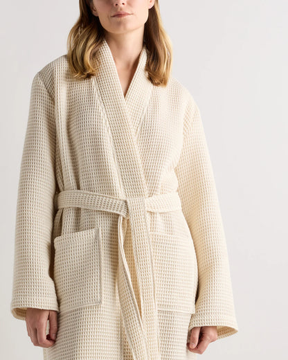 Organic Turkish Waffle Robe - XS / White