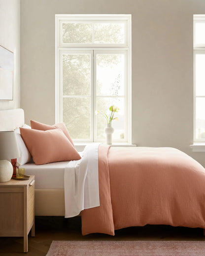Organic Cotton Gauze Duvet Cover - Twin / Dried Sage