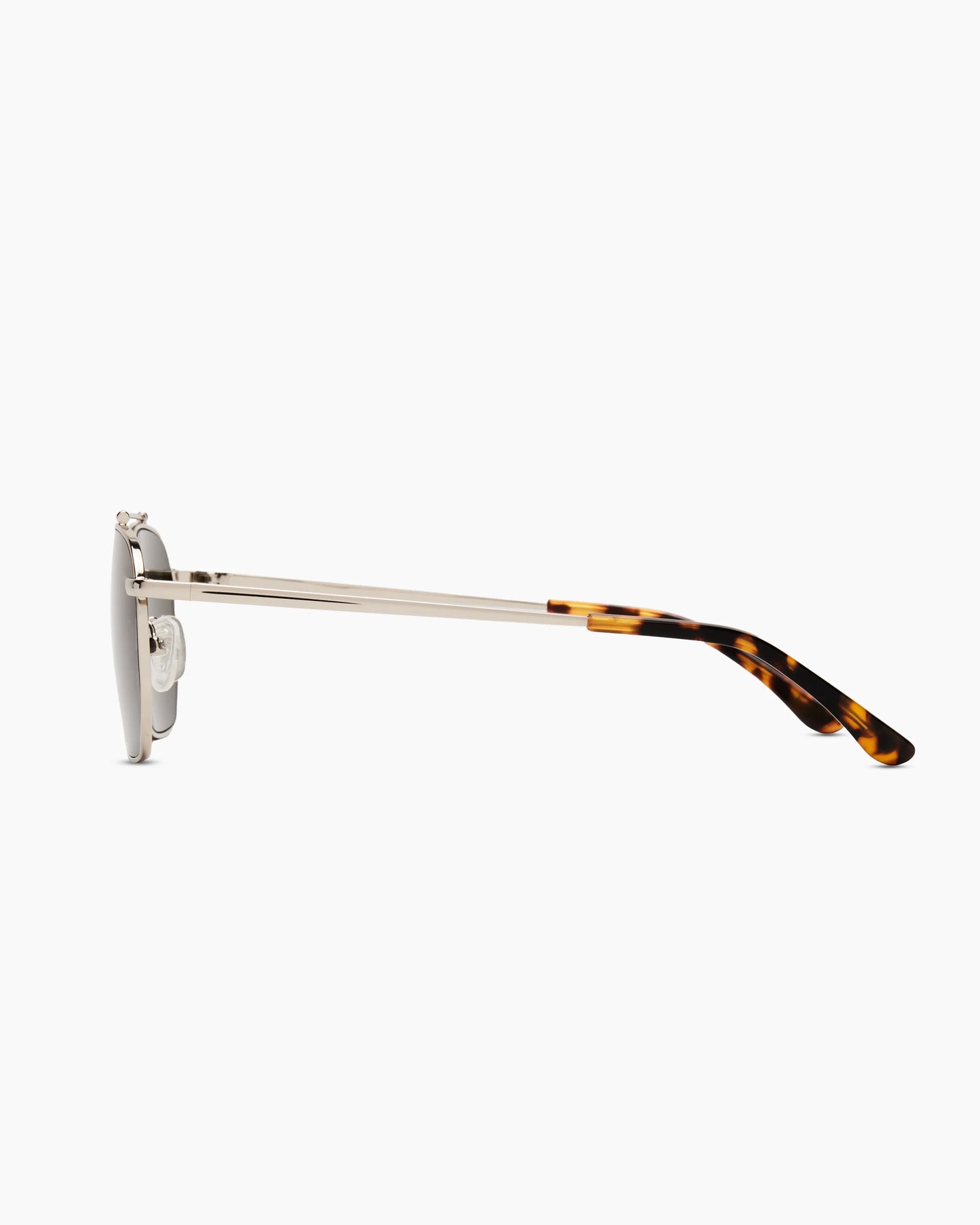 Baja Polarized Stainless Steel Sunglasses - One Size / Silver with Green lens
