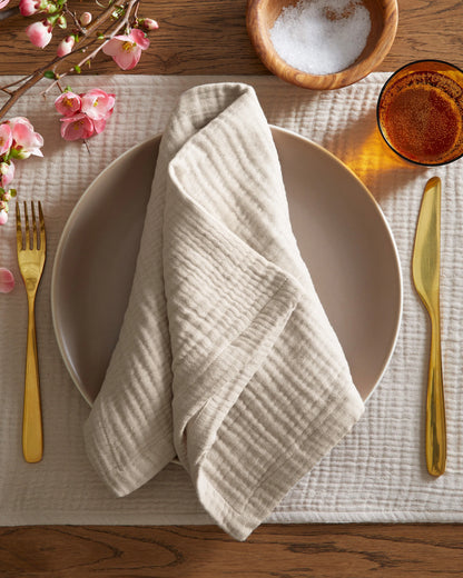 Organic Cotton Gauze Napkins (Set of 8) - One Size / Chocolate