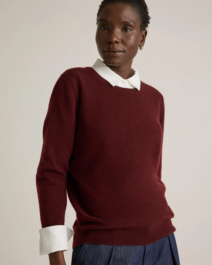 Mongolian Cashmere Crewneck Sweater - XS / Ivory