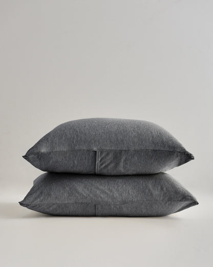 Tencel Jersey Sham Set - Standard / Heather Charcoal