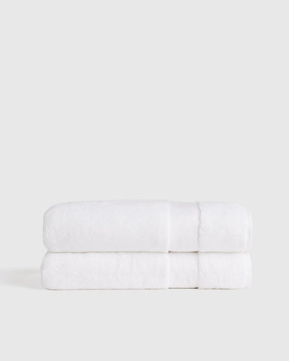 Turkish Ultra Plush Bath Sheet (Set of 2) - One Size / White