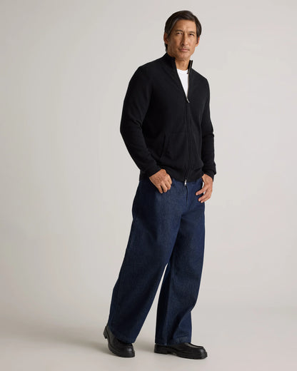 Mongolian Cashmere Full Zip Sweater - S / Teak