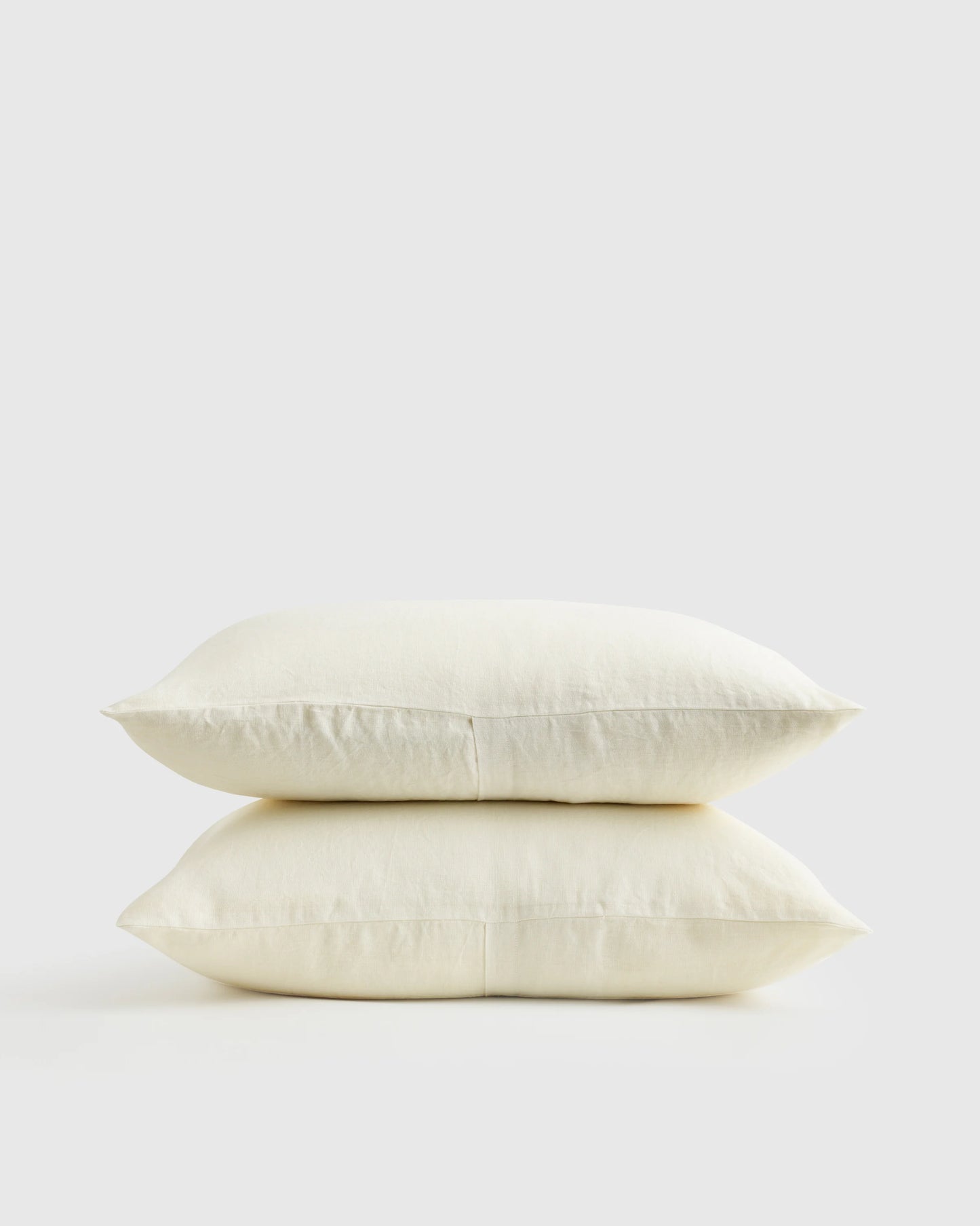 European Linen Sham Set - Standard / White