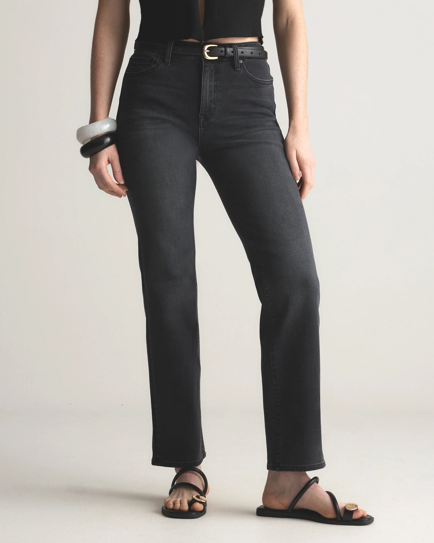Bella Stretch Straight Jeans - 24 / Twilight Blue Fray