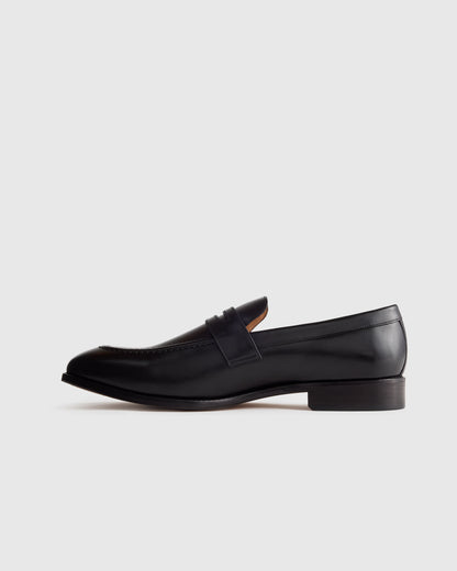 Calfskin Leather Penny Loafer - 7 / Brunette