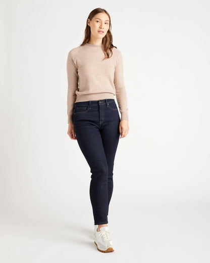 Mongolian Shrunken Cashmere Sweatshirt - XS / True Navy