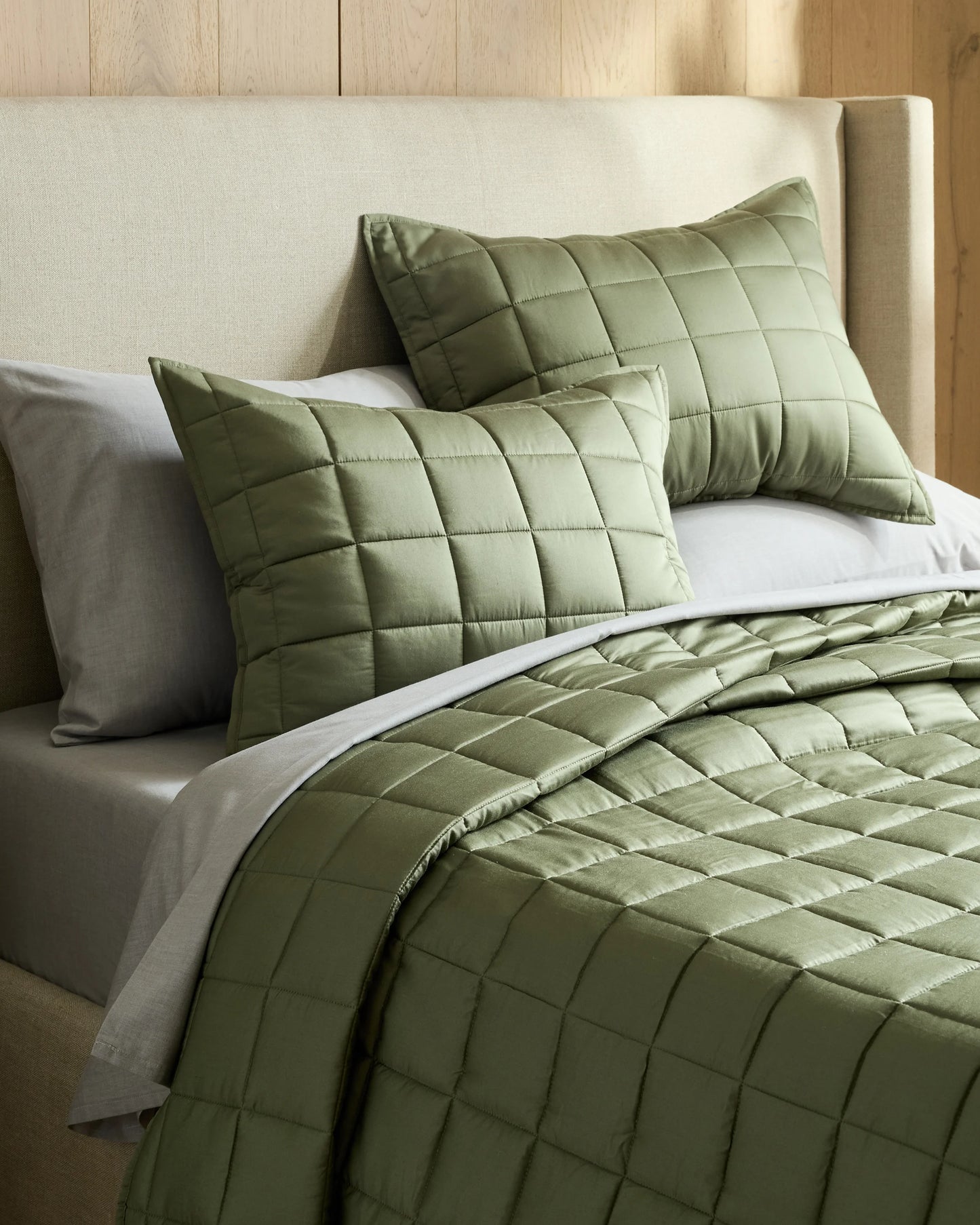 Bamboo Box Quilt Set - Twin / Sage