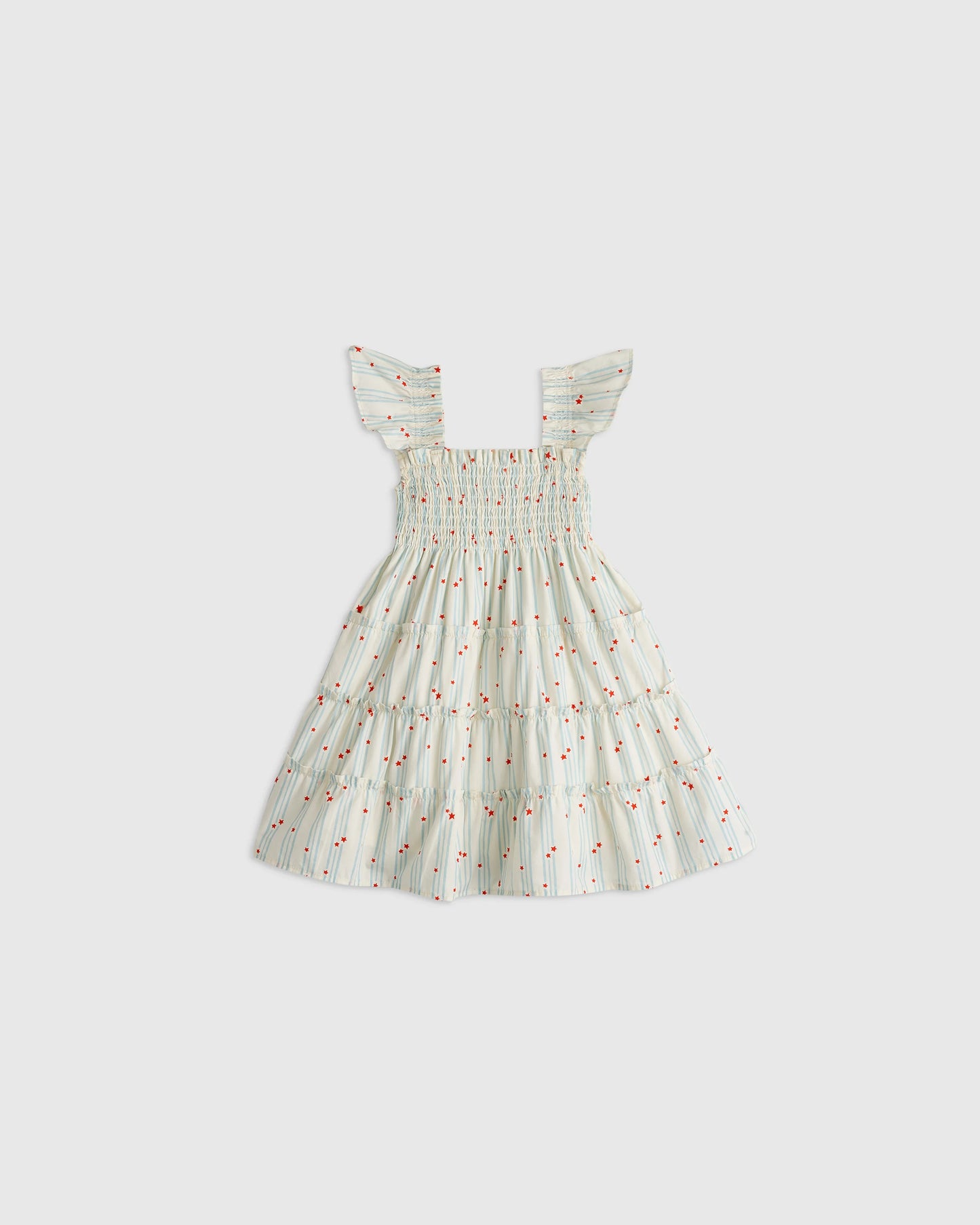 100% Organic Cotton Poplin Smocked Dress - 3-6M / Wisteria Floral