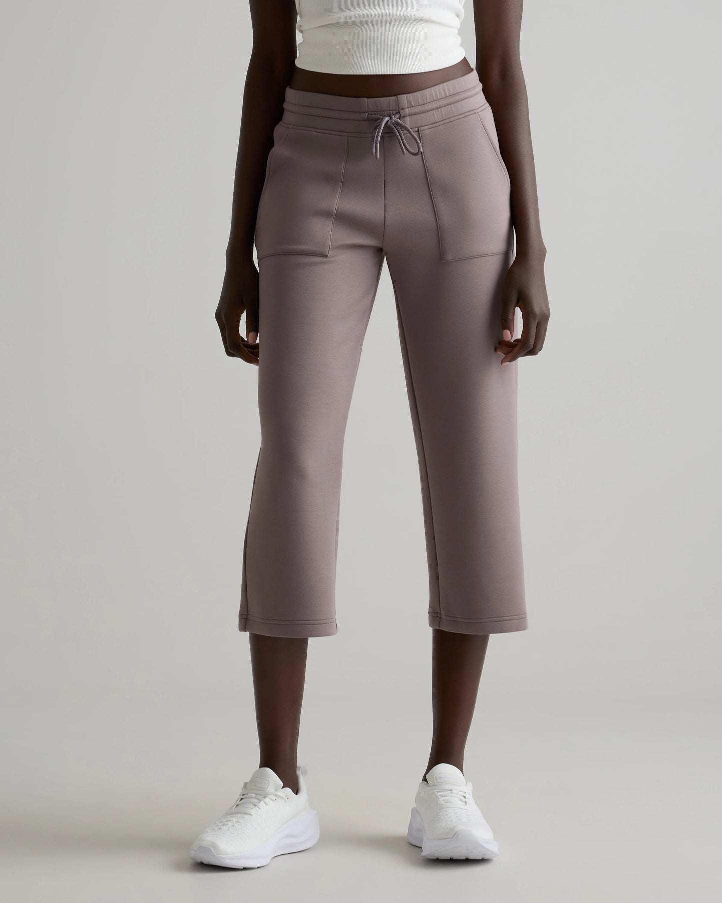 CloudComfort High-Rise Cropped Sweatpants - XS / Pebble Beige