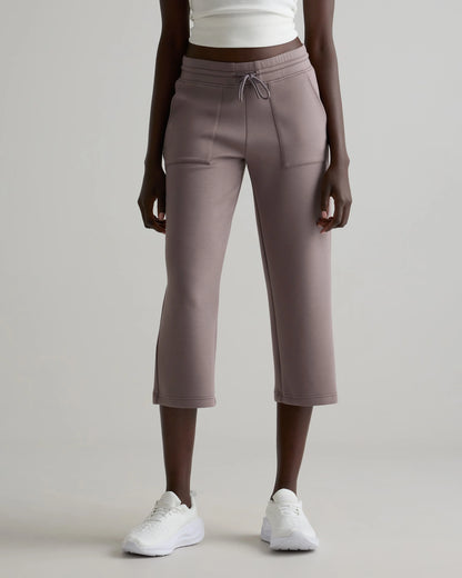 CloudComfort High-Rise Cropped Sweatpants - XS / Pebble Beige
