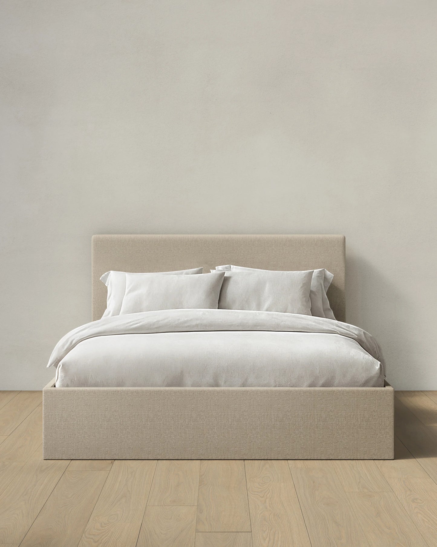 100% Linen Square Bed - Full / Canvas