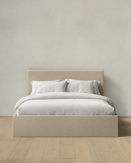 100% Linen Square Bed - Full / Canvas