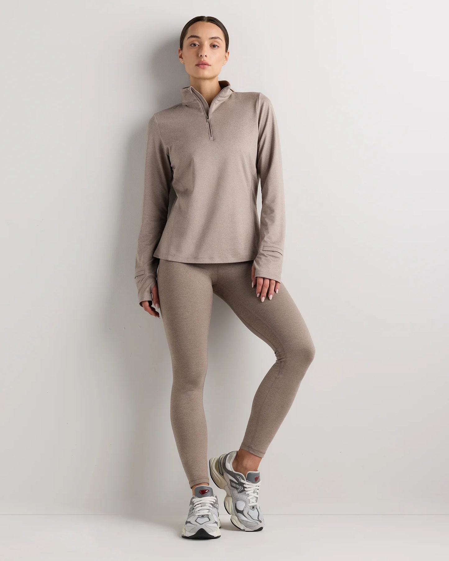Flowknit Quarter-Zip Pullover - XS / Heather Deep Navy