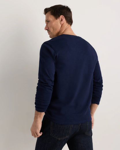 100% Organic Cotton Slub Long Sleeve Tee - S / Classic White