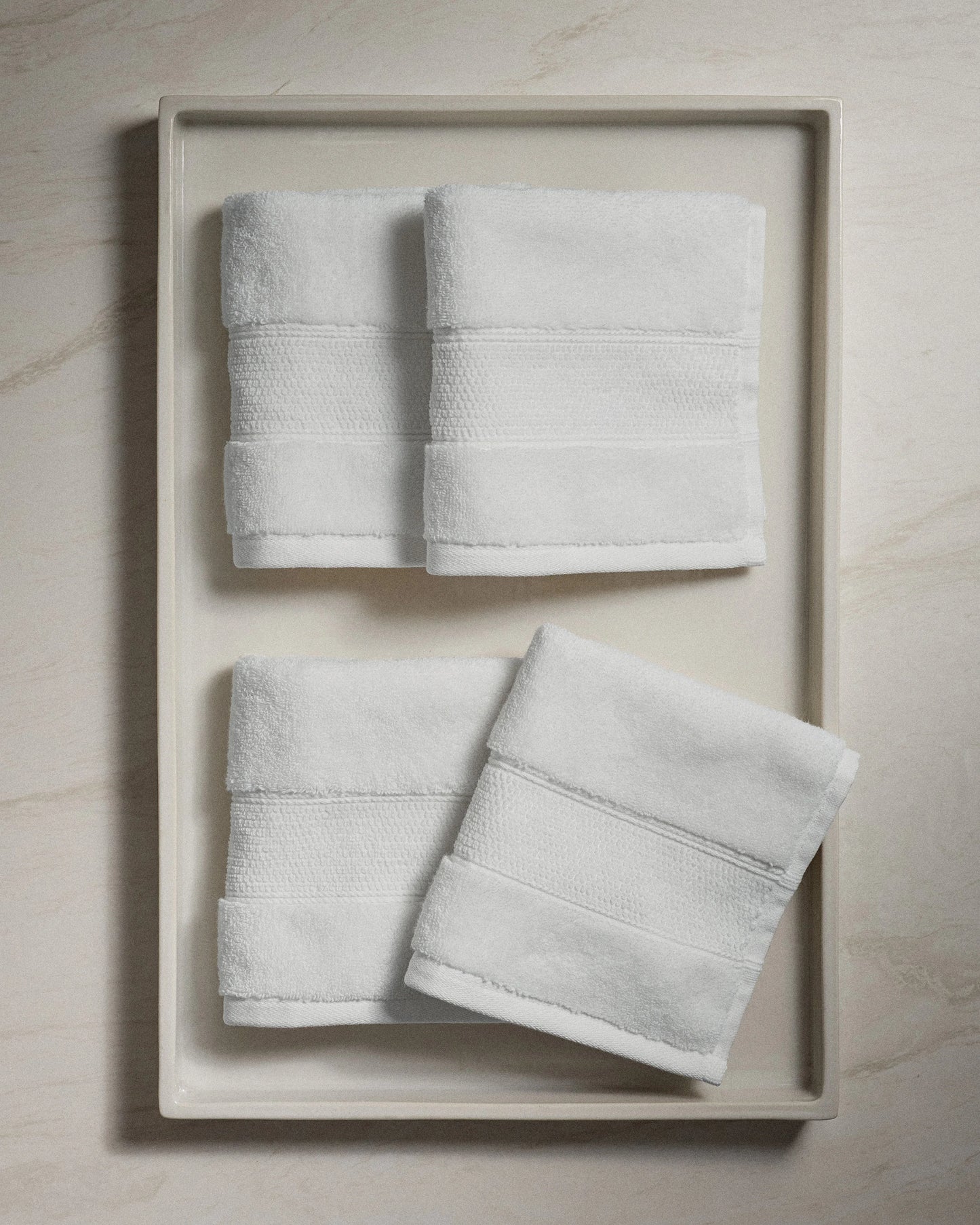 Classic Organic Turkish Cotton Washcloth (Set of 4) - One Size / White