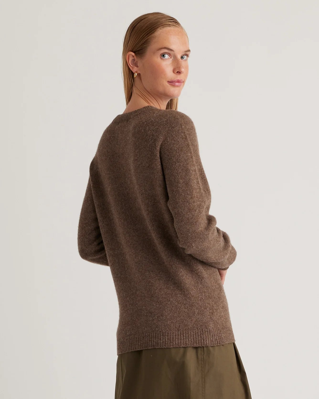100% Yak Wool Crewneck Sweater - XS / Black