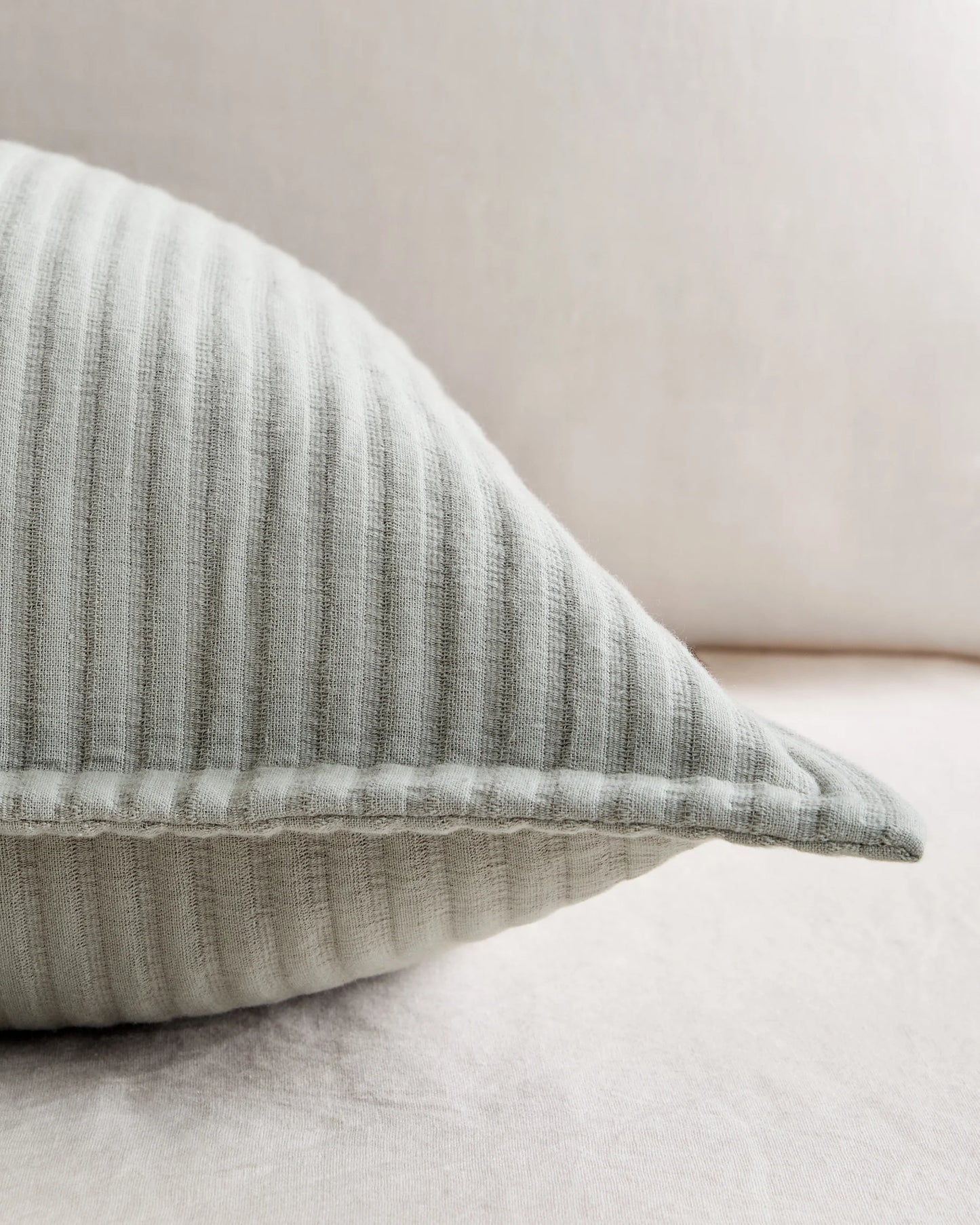 Organic Cotton Matelasse Sham Set - Standard / Dried Sage