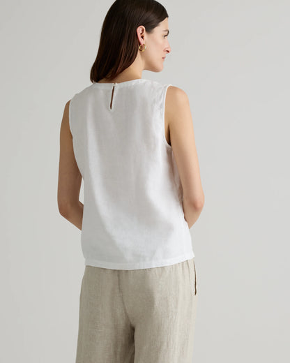100% European Linen Tank - XS / Black
