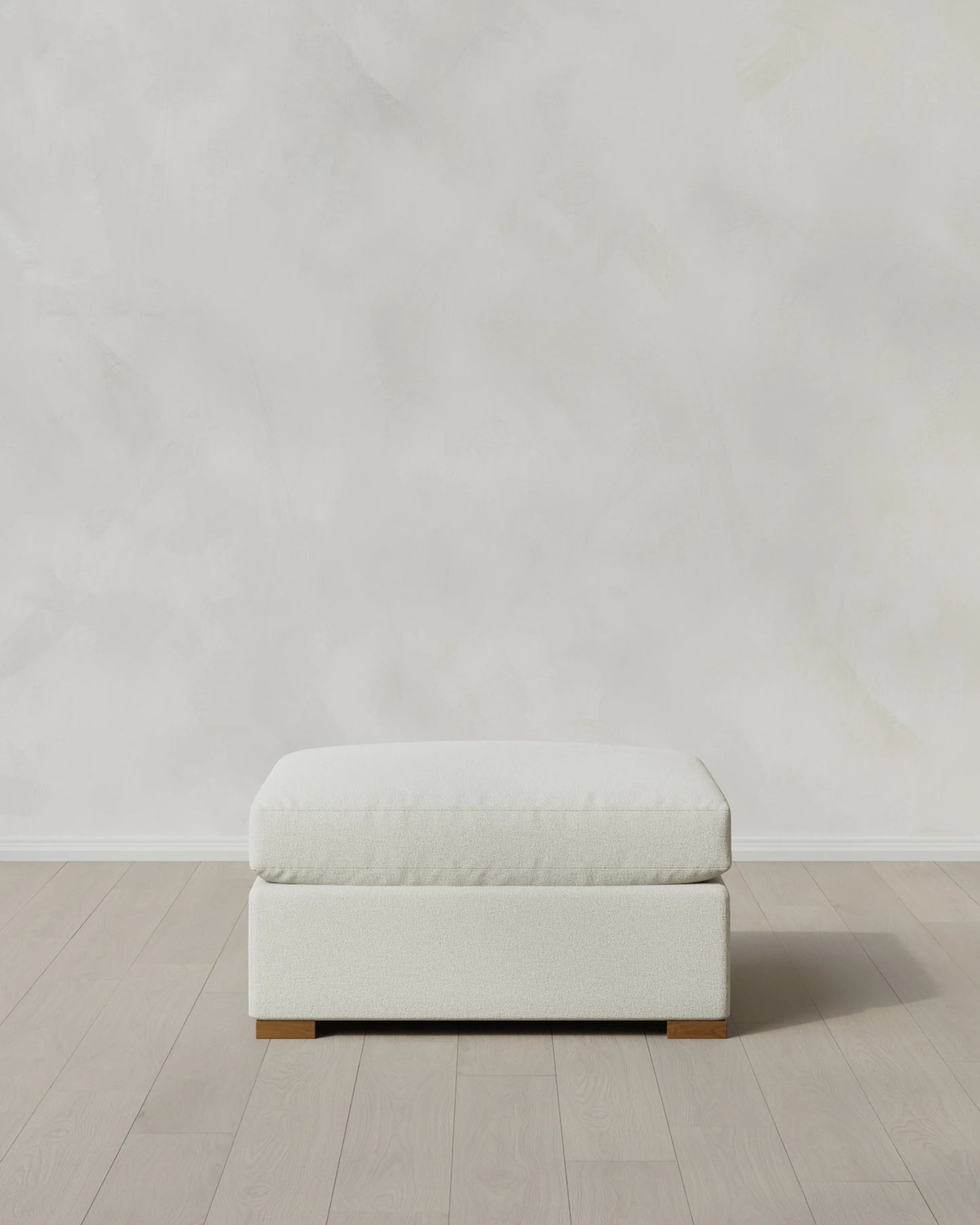 Hollis Slope Arm Ottoman in Performance Basketweave - 37" / Flax