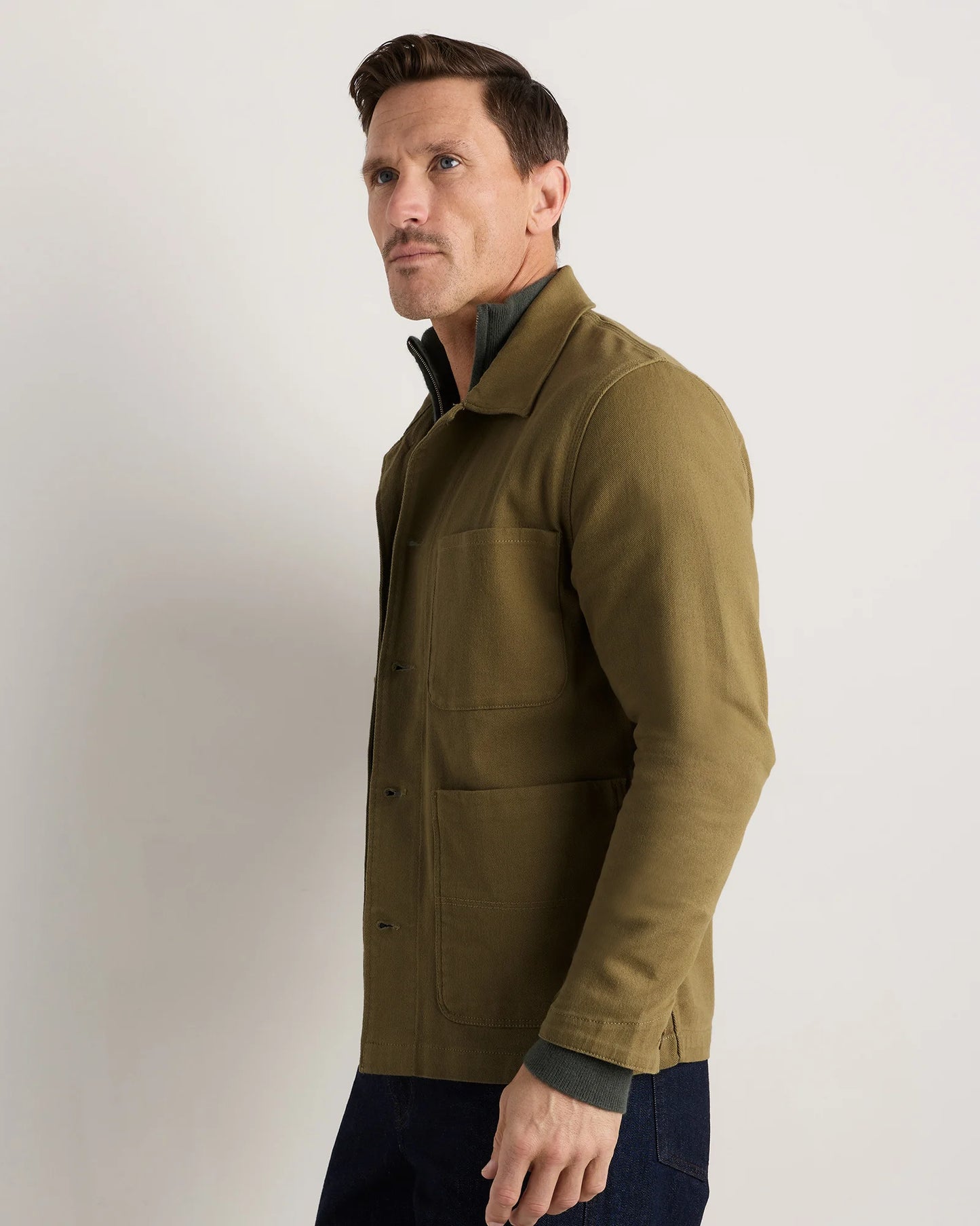 Organic Comfort Stretch Chore Jacket - XS / Vanilla