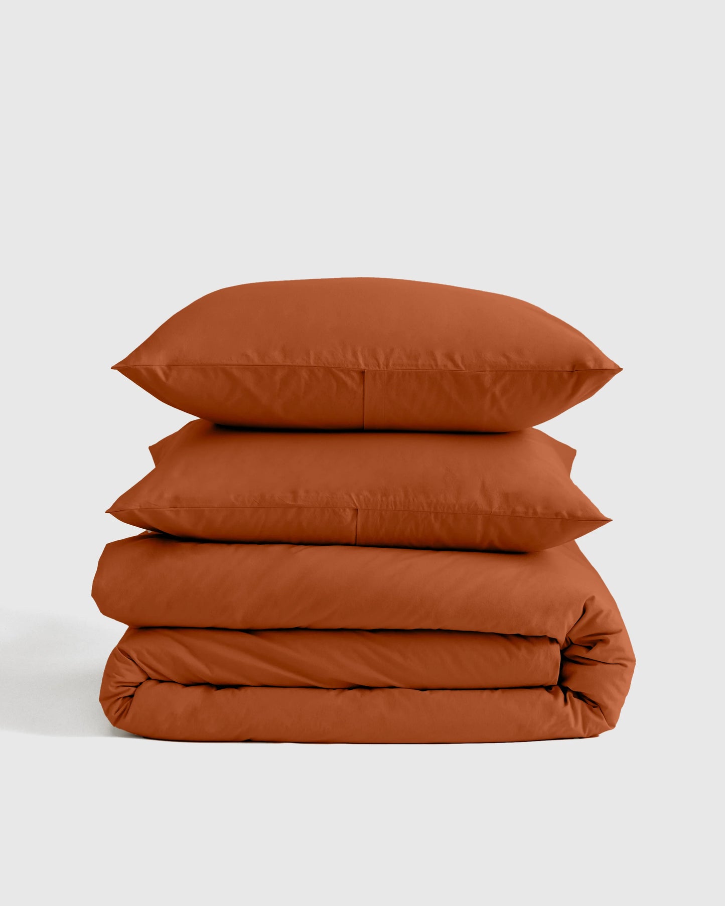 Organic Brushed Cotton Duvet Cover Set - Twin / Toffee