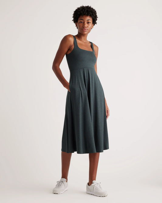 Flowknit Breeze Fit & Flare Dress - XS / Heather Green