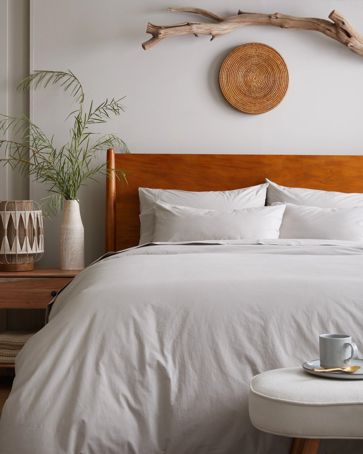 Organic Brushed Cotton Duvet Cover Set - Twin / Toffee