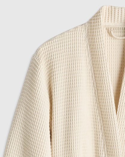 Organic Turkish Waffle Robe - XS / White