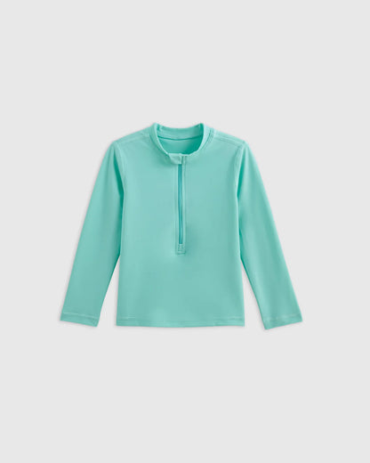 Long Sleeve Zip-Up Rash Guard - 2T / Yellow