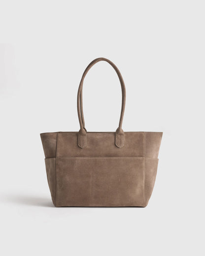 Hudson Suede Tote - One Size / Chocolate Brown