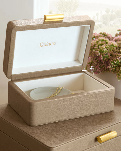 Shagreen Leather Decorative Boxes (Set of 2) - Set of 2 / Blush