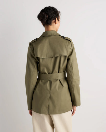 Comfort Stretch Short Trench Coat - XS / Coffee Bean Brown