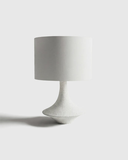 Sculptural Resin Table Lamp - One Size / Speckled White