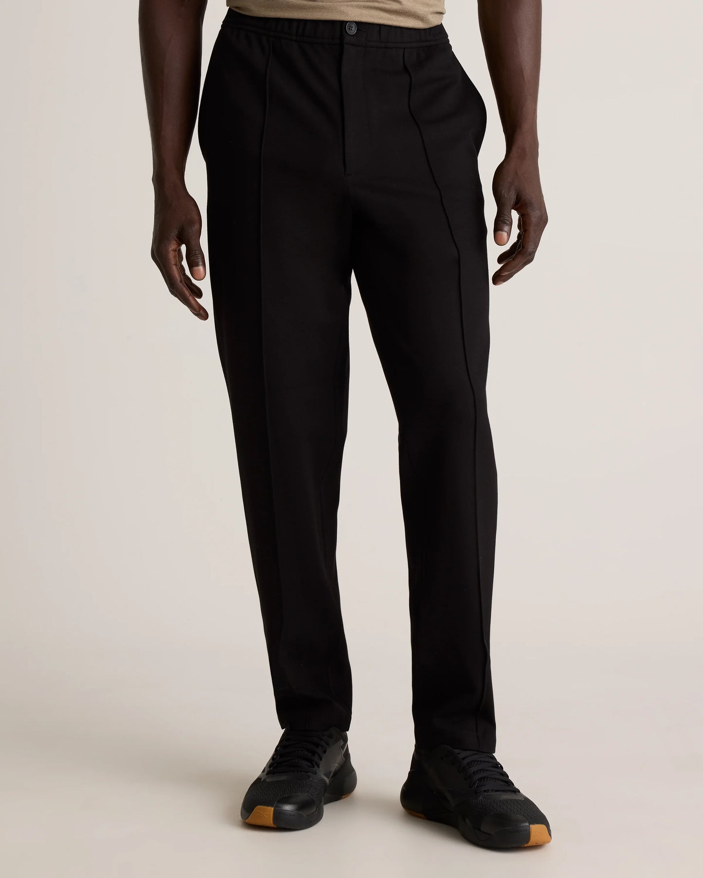Stretch Knit Pintuck Trousers - S / Navy