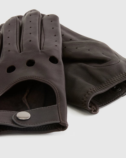 Italian Leather Driving Gloves - XS / Black