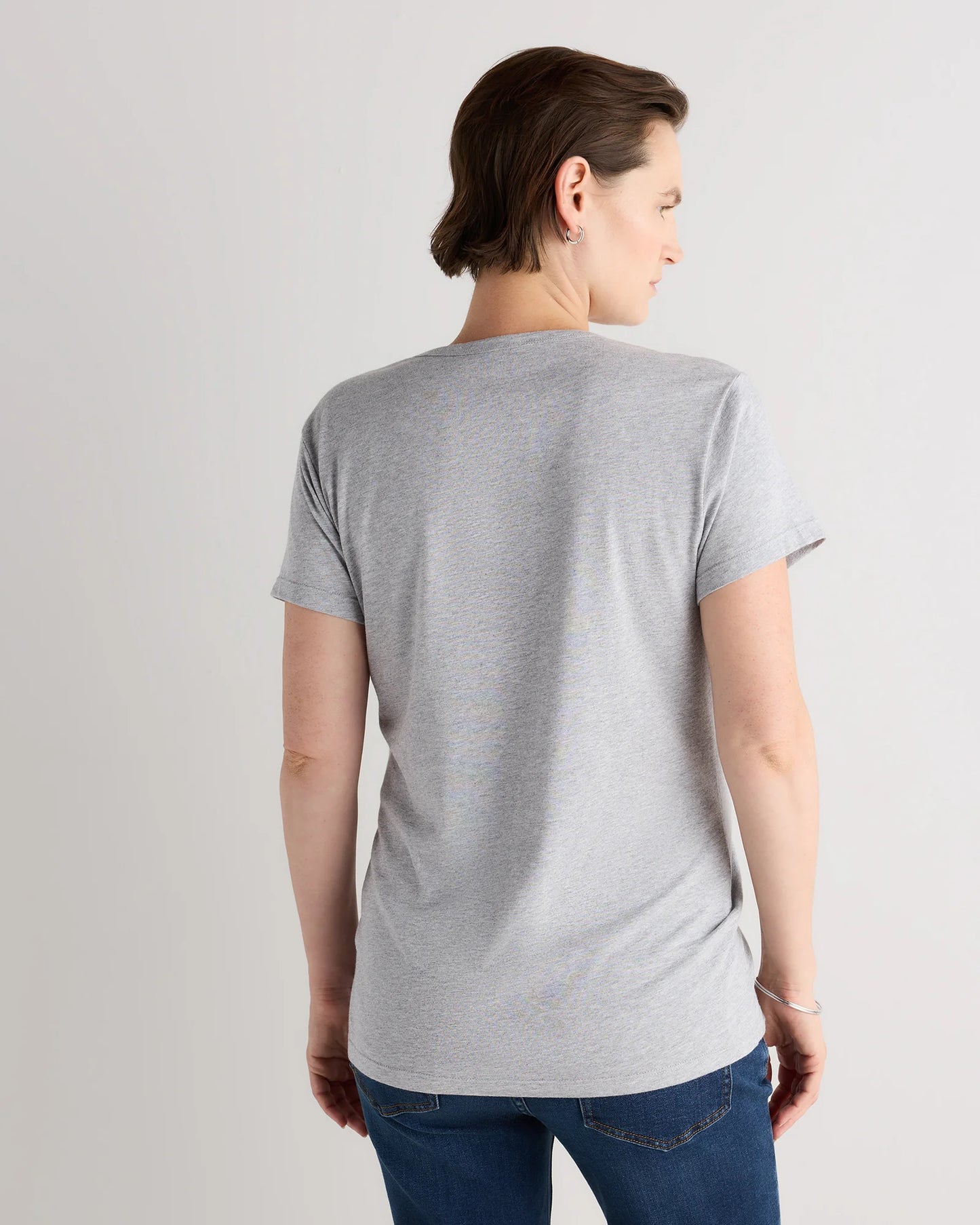 Cotton Modal Maternity Crew Neck Tee (2-pack) - XS / Black/Redwood Brown