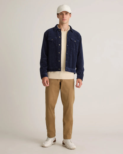 Organic Stretch Corduroy Trucker Jacket - S / Seaweed