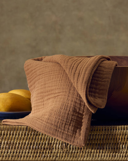 Organic Cotton Gauze Placemats - One Size / Chocolate