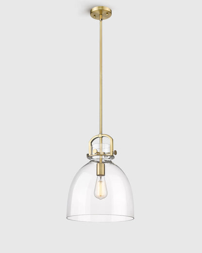 Minimalist Glass Bell Pendant Light - One Size / Brass