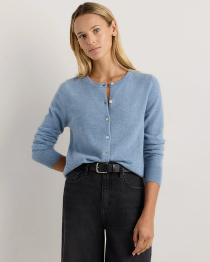 Mongolian Cashmere Cardigan Sweater - XS / Black