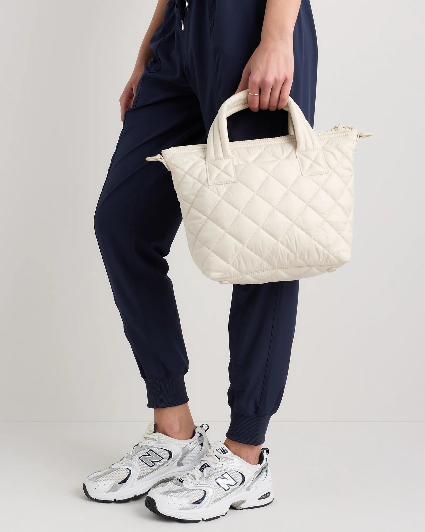 Transit Quilted Small Crossbody Tote - One Size / Taupe Brown